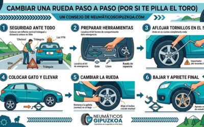 Cambiar una rueda paso a paso (por si te pilla el toro)