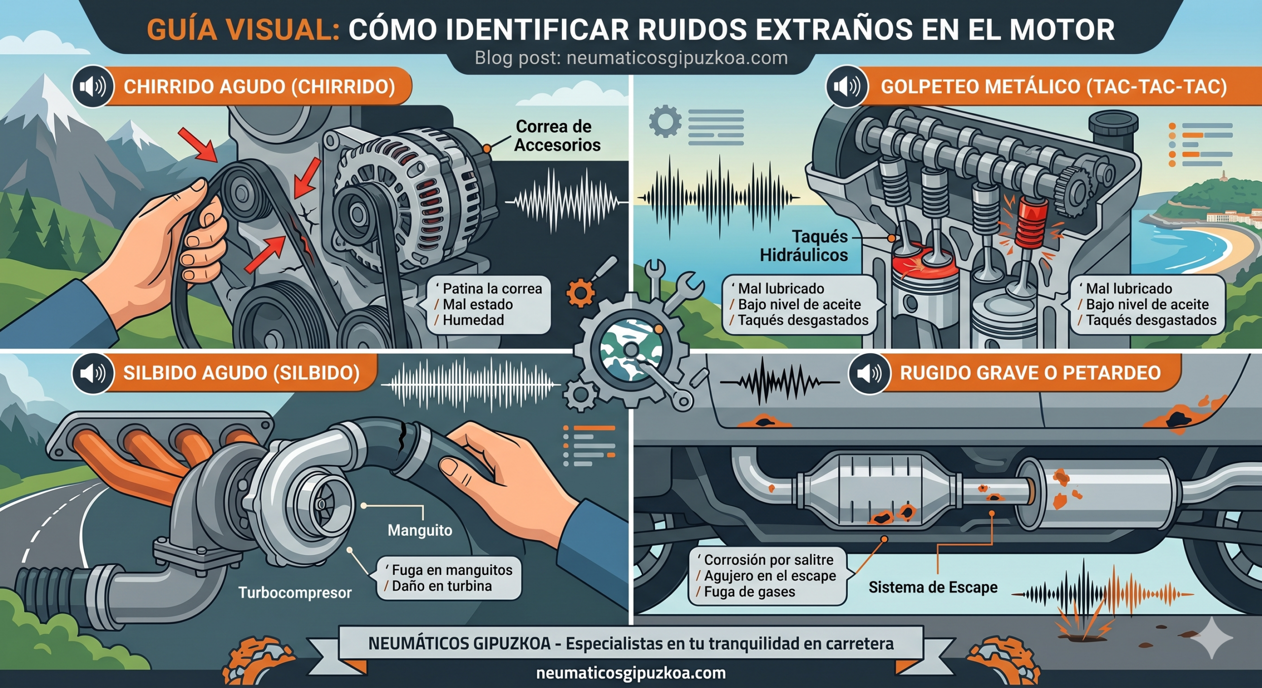 Cómo identificar ruidos extraños en el motor