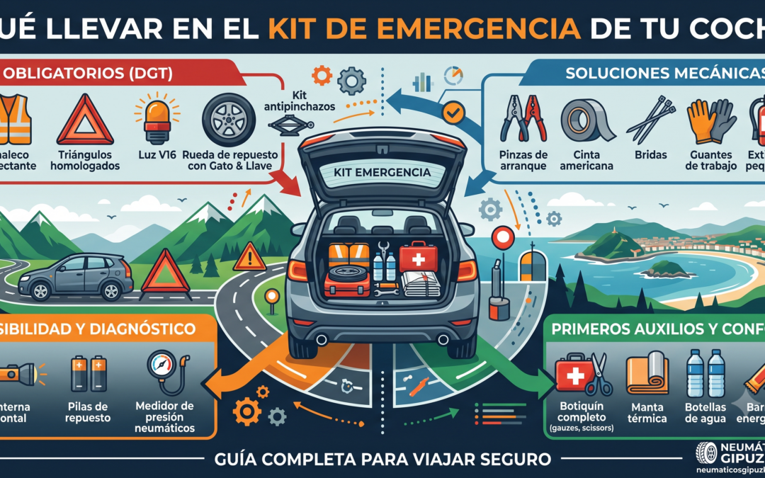 Qué llevar en el kit de emergencia de tu coche.